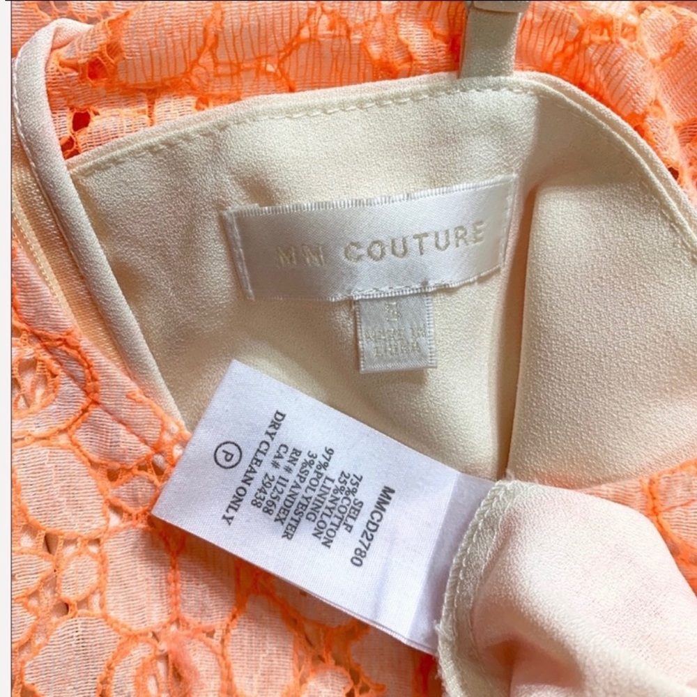 SOLD-Miss Me Coral Eyelet Lace Floral Dress - Picture 6 of 8